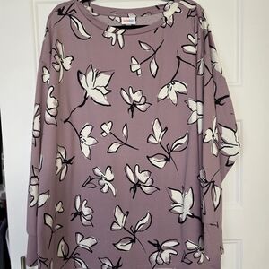 LuLaRoe Purple Floral Blouse